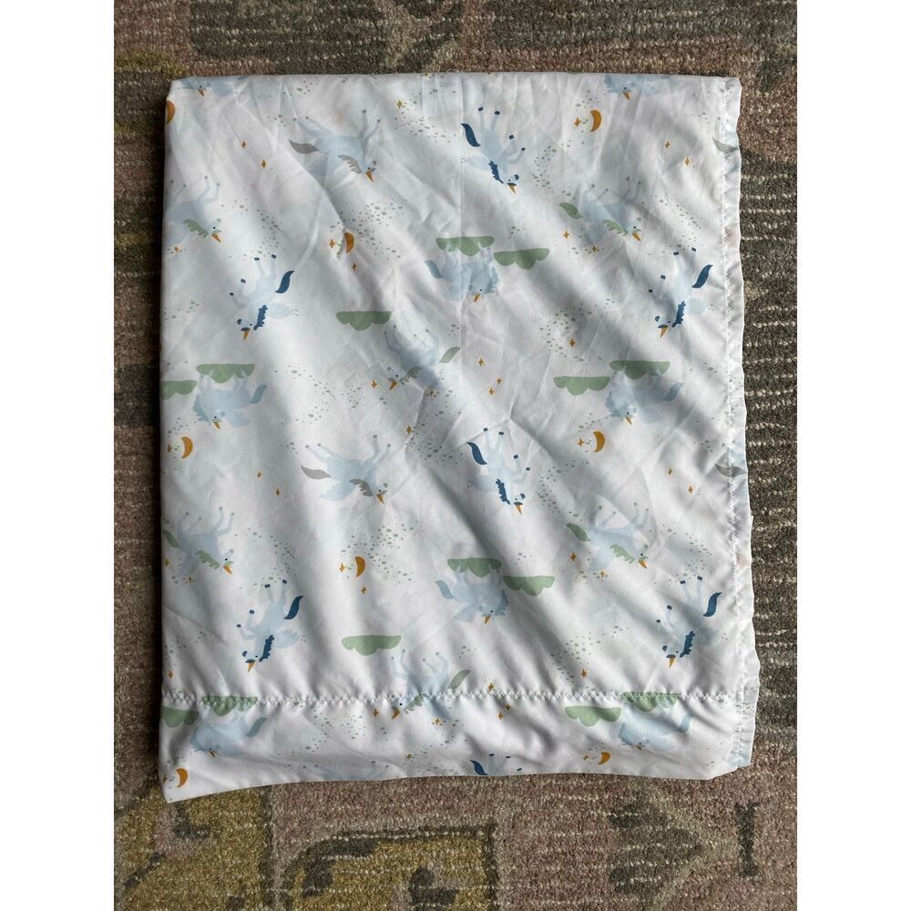 Pillowfort Blues Unicorn Twin Bed Flat Top Sheet